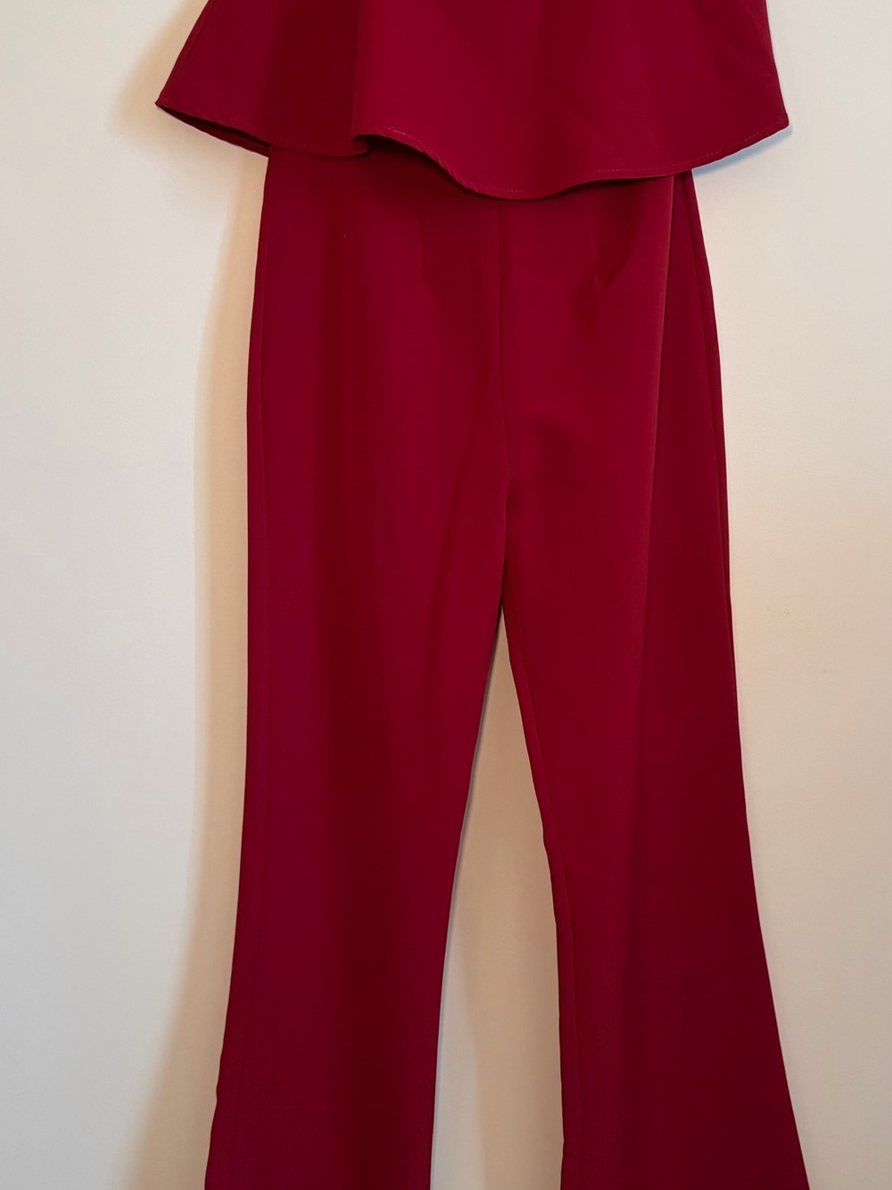 Socialite Deep Wine Wide-Leg Jumpsuit